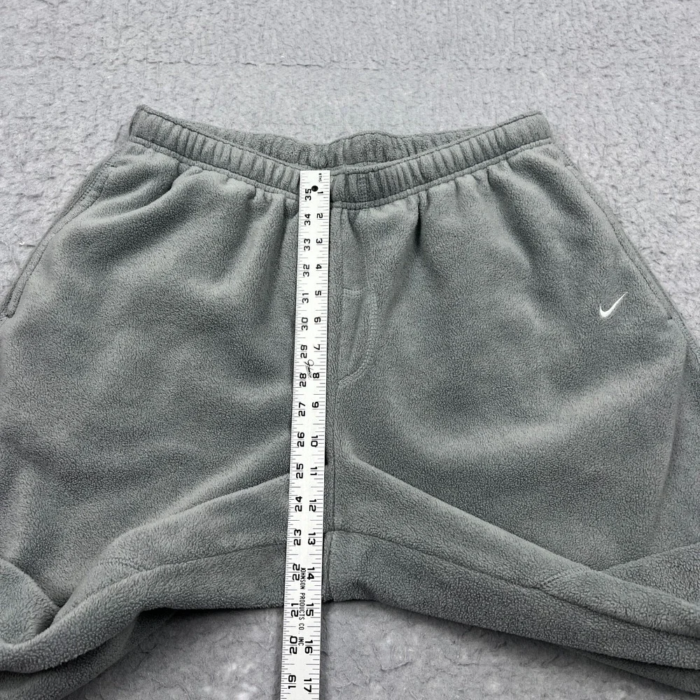VTG Nike Baggy Sweatpants Men's XL Gray‎ Tag Heavy Fleece Ankle Zip Joggers Y2K